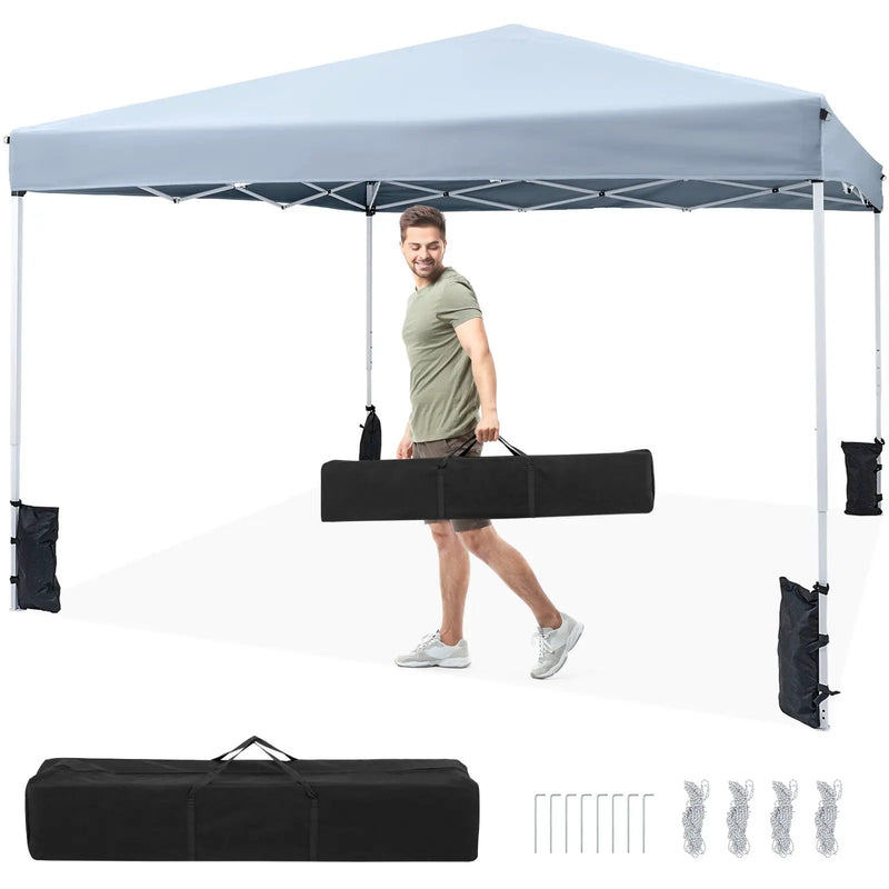 10 x 10 Feet Pop up Canopy Tent with Carrying Bag and 4 Sandbags by DirectDeals