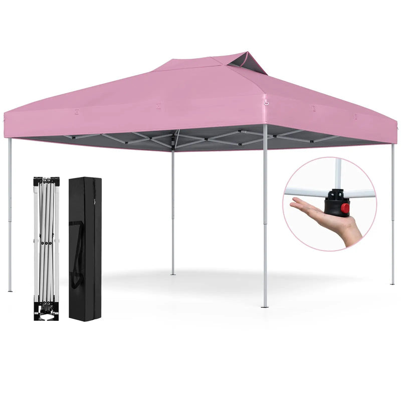 10 X 10 FT Foldable Outdoor Patio Shelter Canopy Tent with 1-Push Center Lock by DirectDeals