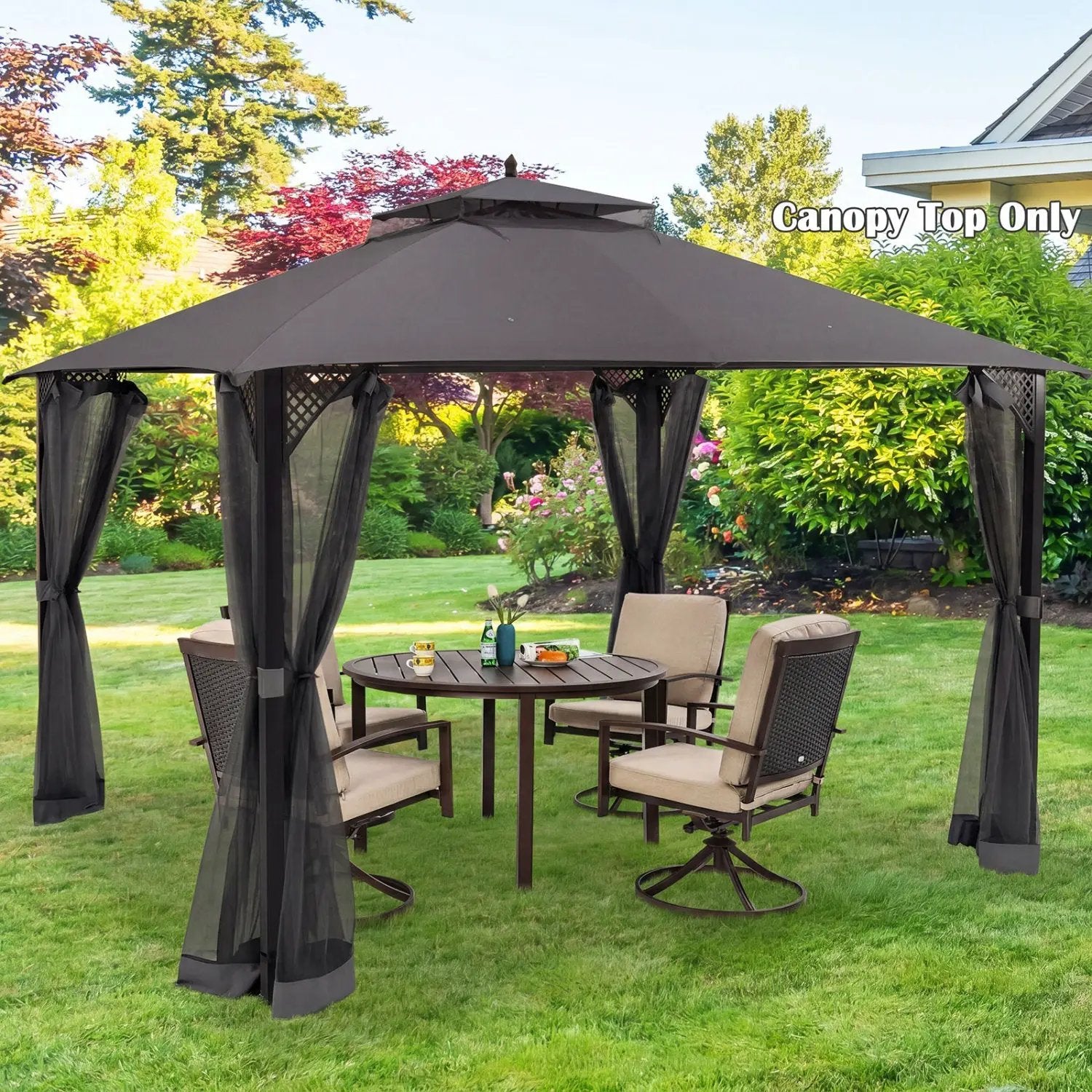 10' x 12' Gazebo Replacement Canopy Top with Air Vent by DirectDeals