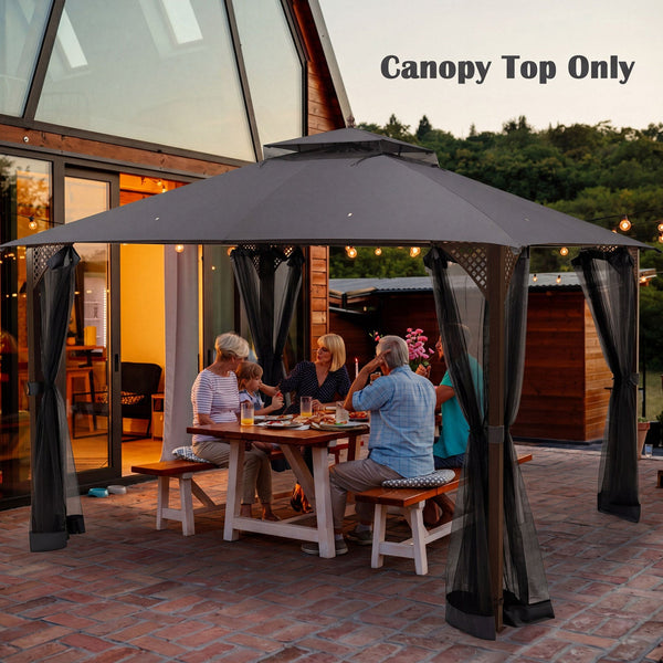 10' x 12' Gazebo Replacement Canopy Top with Air Vent, photo 2 of 16