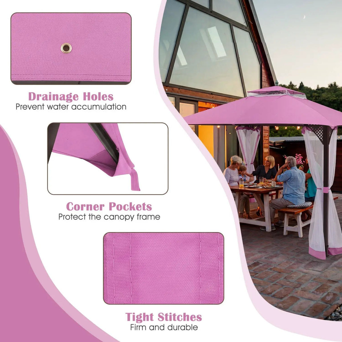 10' x 12' Gazebo Replacement Canopy Top with Air Vent by DirectDeals