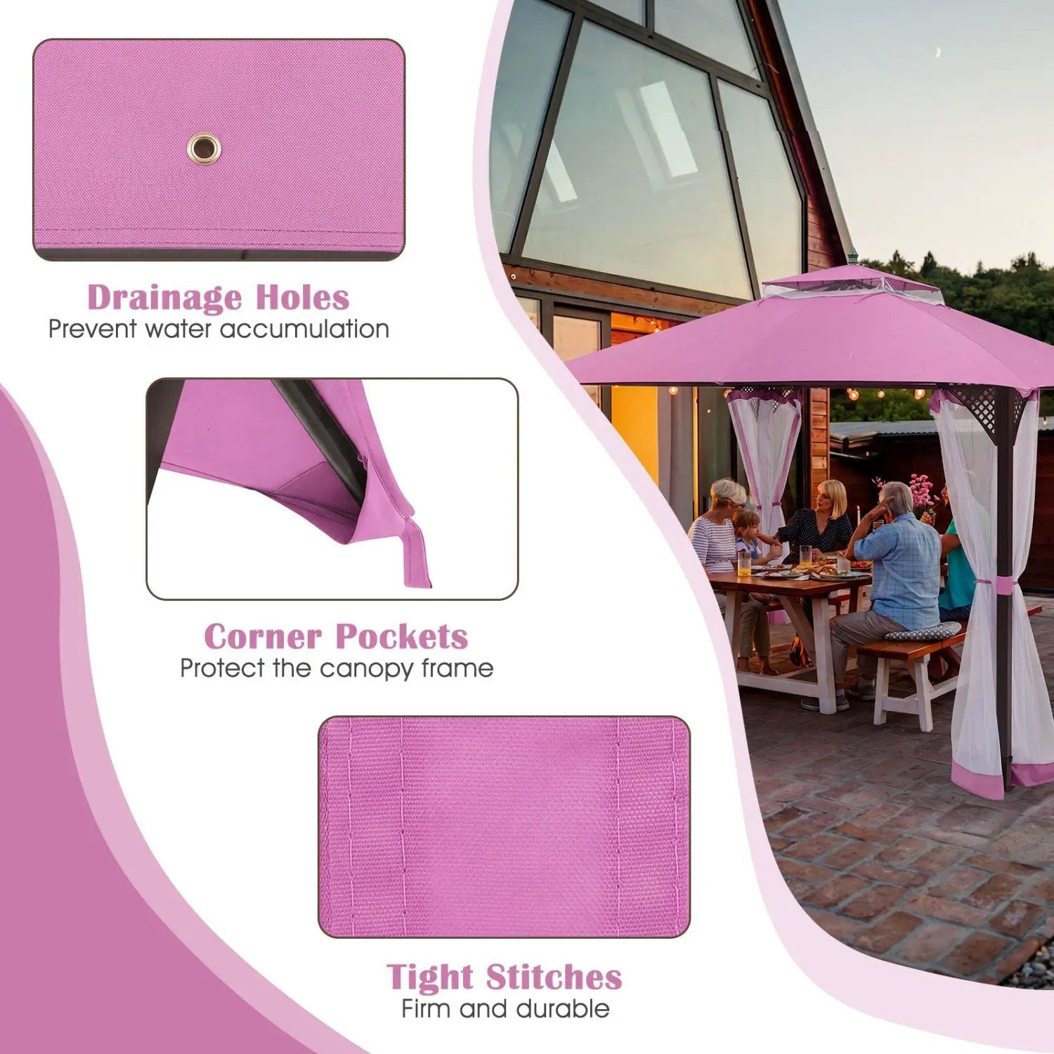 10' x 12' Gazebo Replacement Canopy Top with Air Vent by DirectDeals