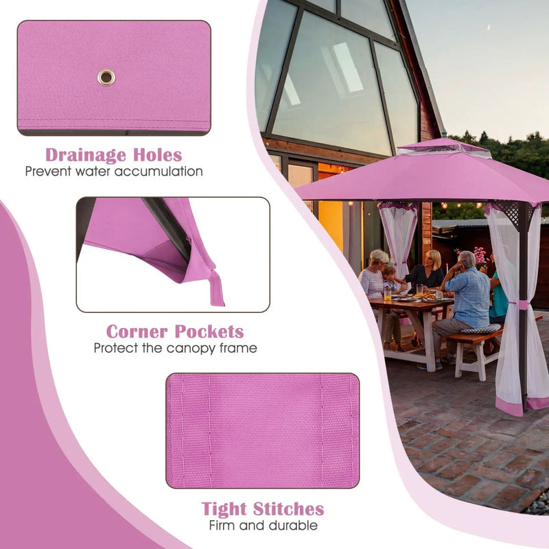 10' x 12' Gazebo Replacement Canopy Top with Air Vent by DirectDeals