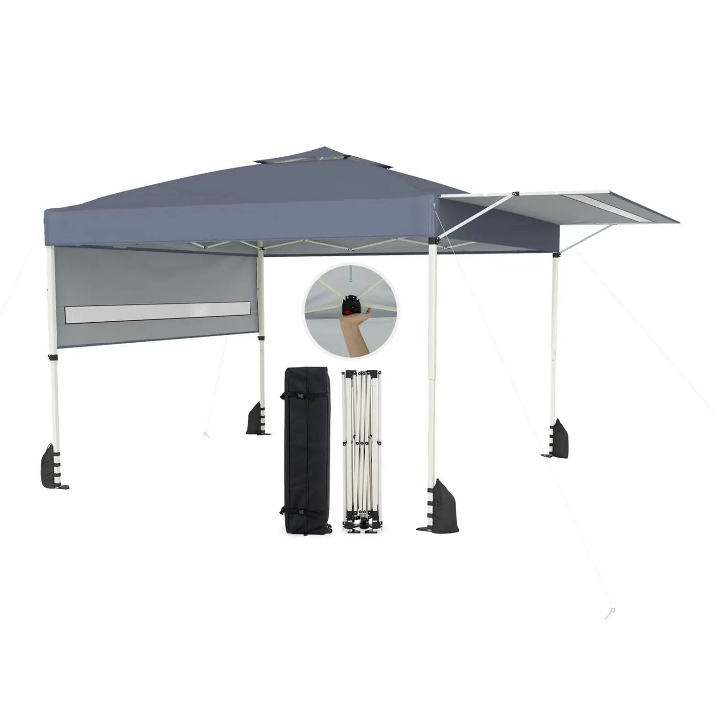 10 x 17 Feet Pop Up Canopy Tent with Dual Adjustable Awnings by DirectDeals