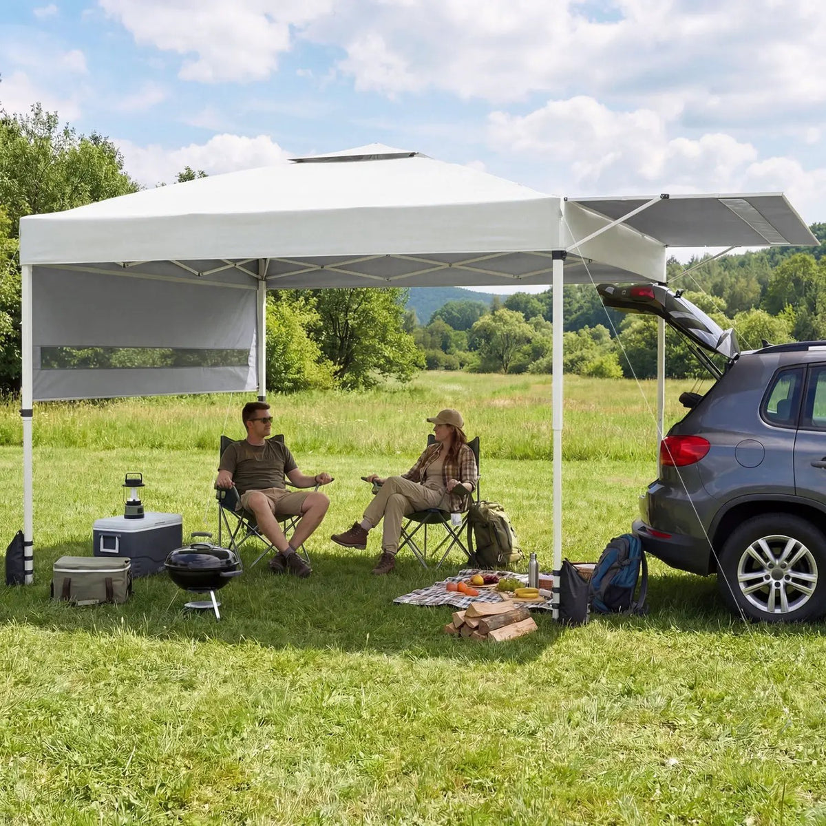 10 x 17 Feet Pop Up Canopy Tent with Dual Adjustable Awnings by DirectDeals