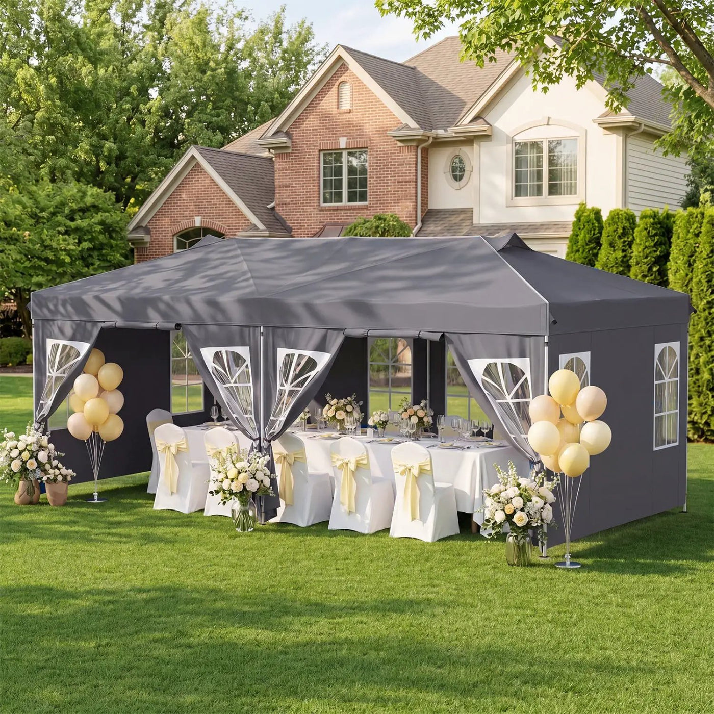 Pop Up Canopy Tent 10x20 FT with 6 Sidewalls by DirectDeals