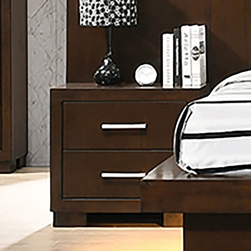 Polk - 2 Drawer Nightstand With Slim Handles - Cappuccino by HouseOfZazla