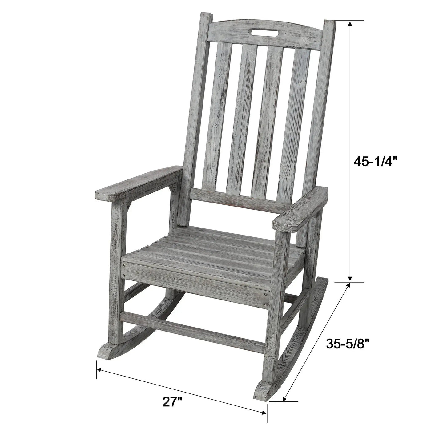 Oversized Porch Rocker Chair With Wide Seat And Tall Backrest by HouseOfZazla