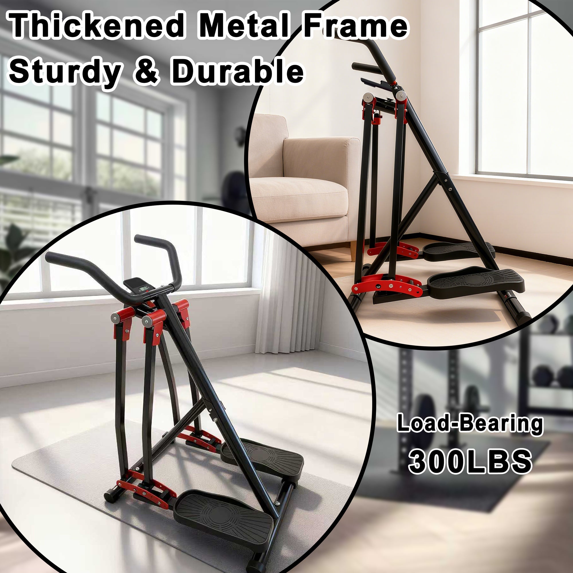 Air Walking Elliptical Machine - Foldable Cardio Cross Trainer by HouseOfZazla