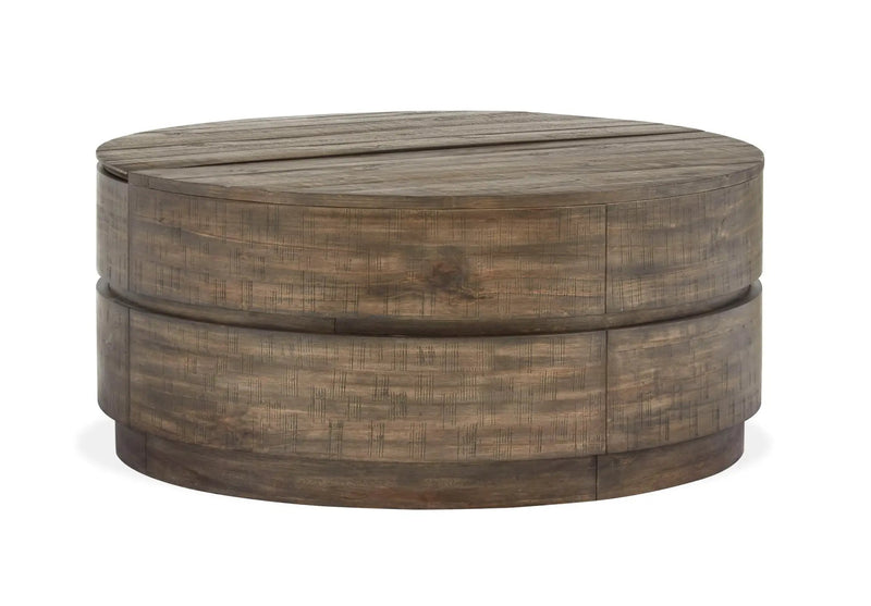 Baisden - Round Lift Top Cocktail Table With Casters - Tobacco by Unique Piece Furniture