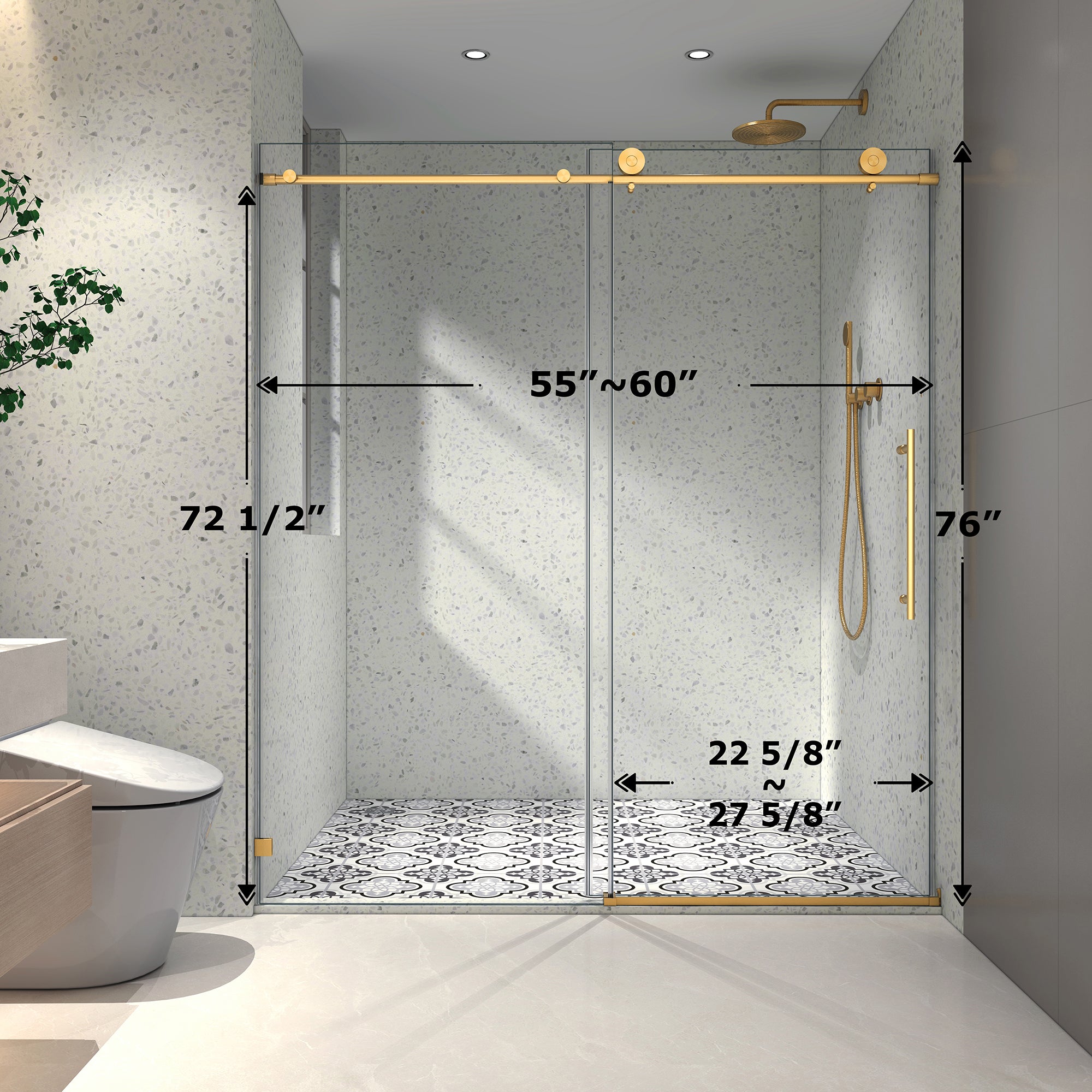 6076 Brushed Shower Door by HouseOfZazla