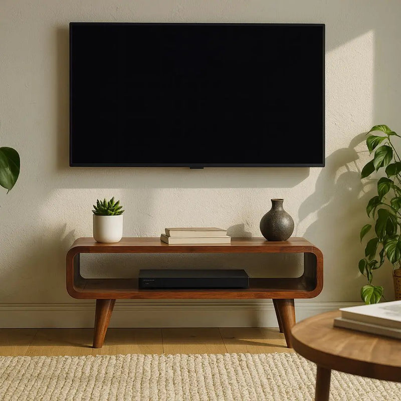 Solid Wood Open Media Unit by Unique Piece Furniture