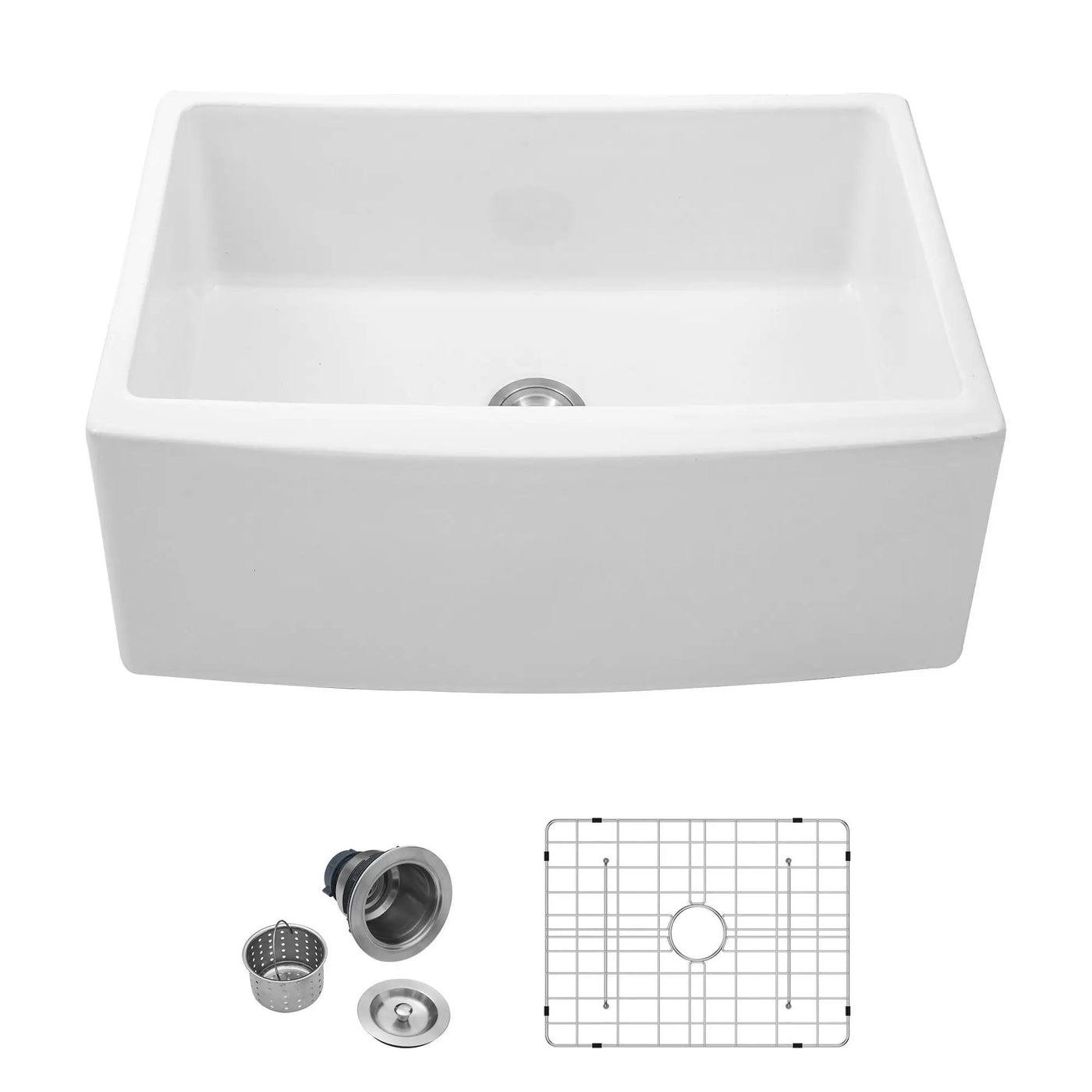 Farmhouse Sink, Apron Front Single Bowl With Arch Edge Design by HouseOfZazla