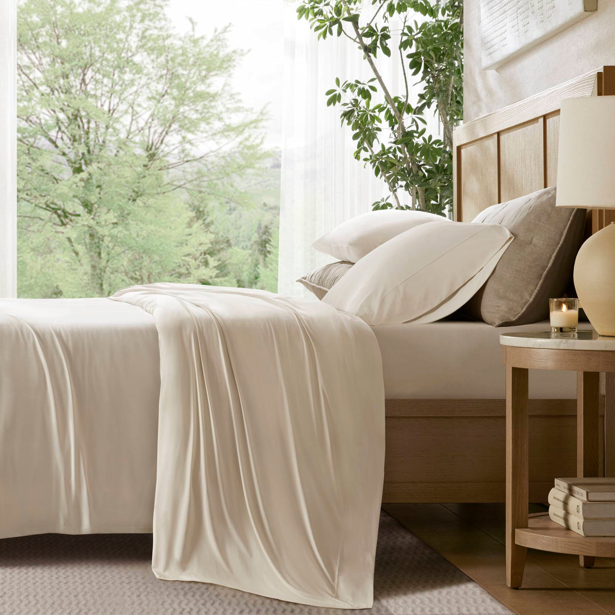 4-Piece Cal King Stretch Jersey Sheet Set with Snug-Fit Stretch - Grey, photo 4 of 10