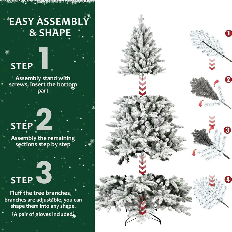 5ft Flocked Christmas Tree with 768 Tips by HouseOfZazla