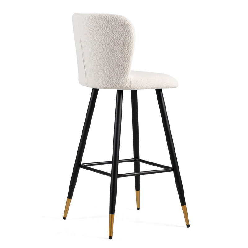 Modern Style Barstool, Tipped Ends, Suitable For Various Decoration Styles - White by HouseOfZazla