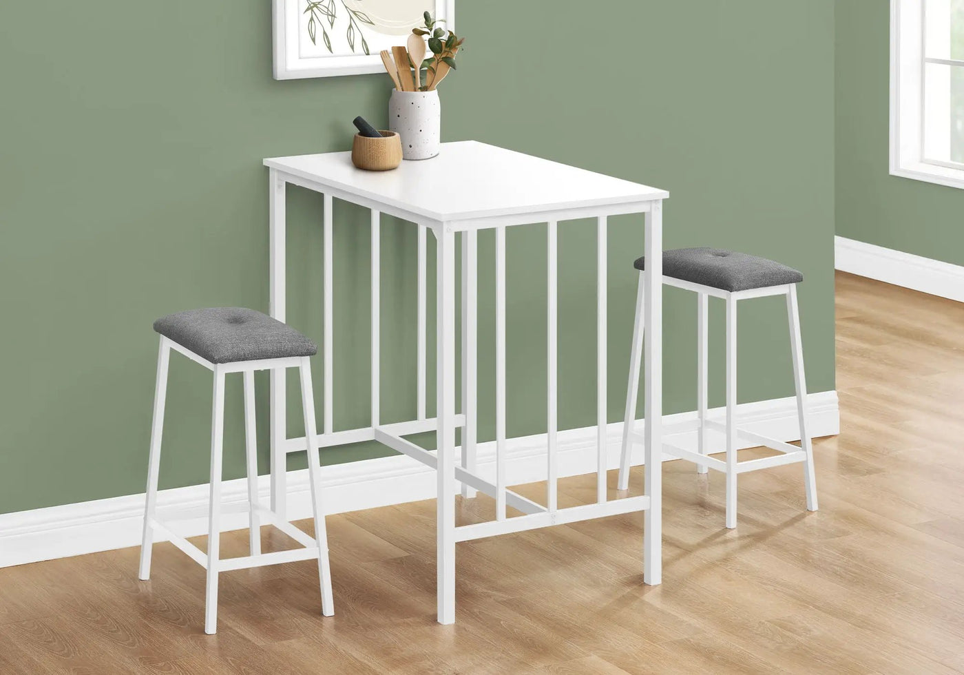 3 Piece Dining Set, Counter Height, Rectangular, Small, Contemporary & Modern by HouseOfZazla