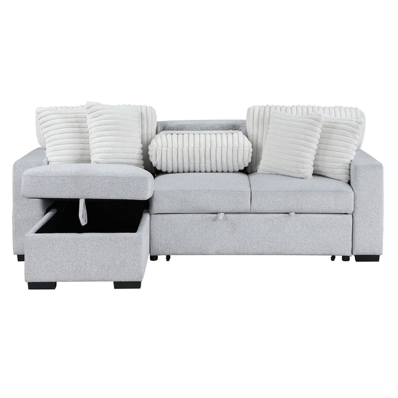 Ford - Reversible Pull Out Sofa Bed - Light Gray by HouseOfZazla