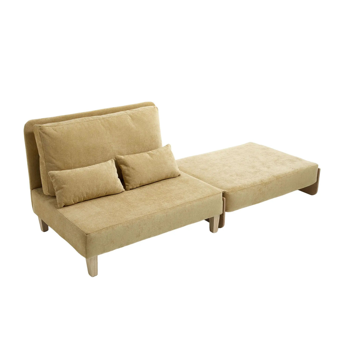 Mid Century Modern Foldable Sofa Bed, 3 In 1 Convertible Sleeper With 3 Pillows by HouseOfZazla