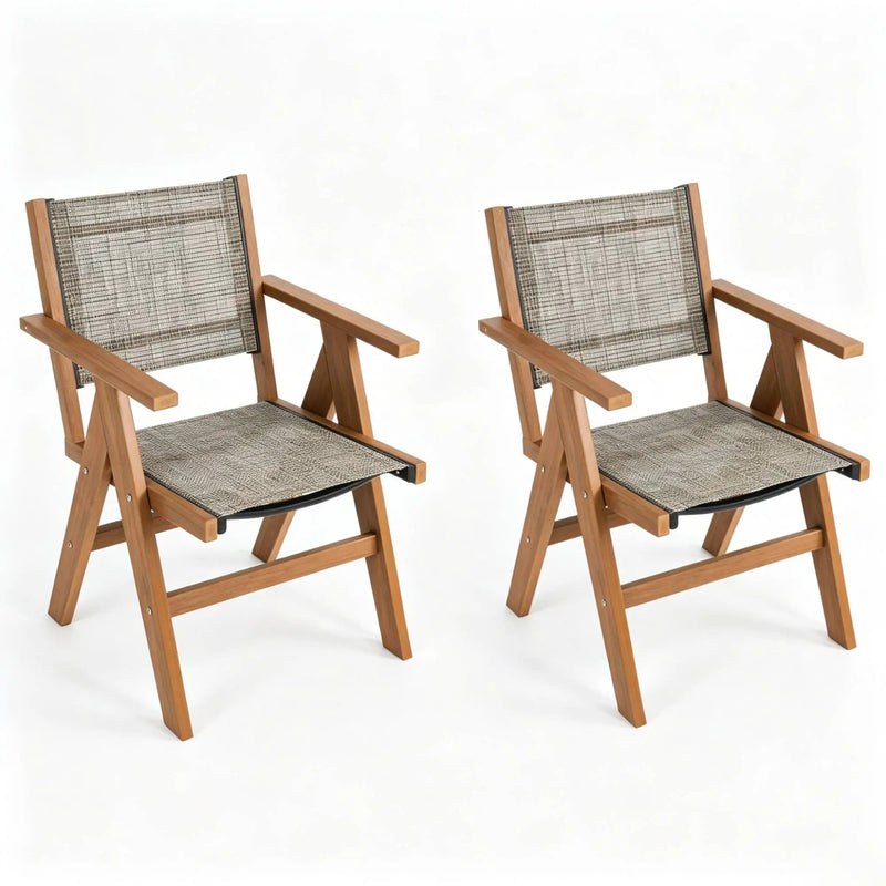 2 Piece HIPS Outdoor Dining Chair Perfect For Patio Meal Togethers & Garden Brunch Relaxation Moments by HouseOfZazla