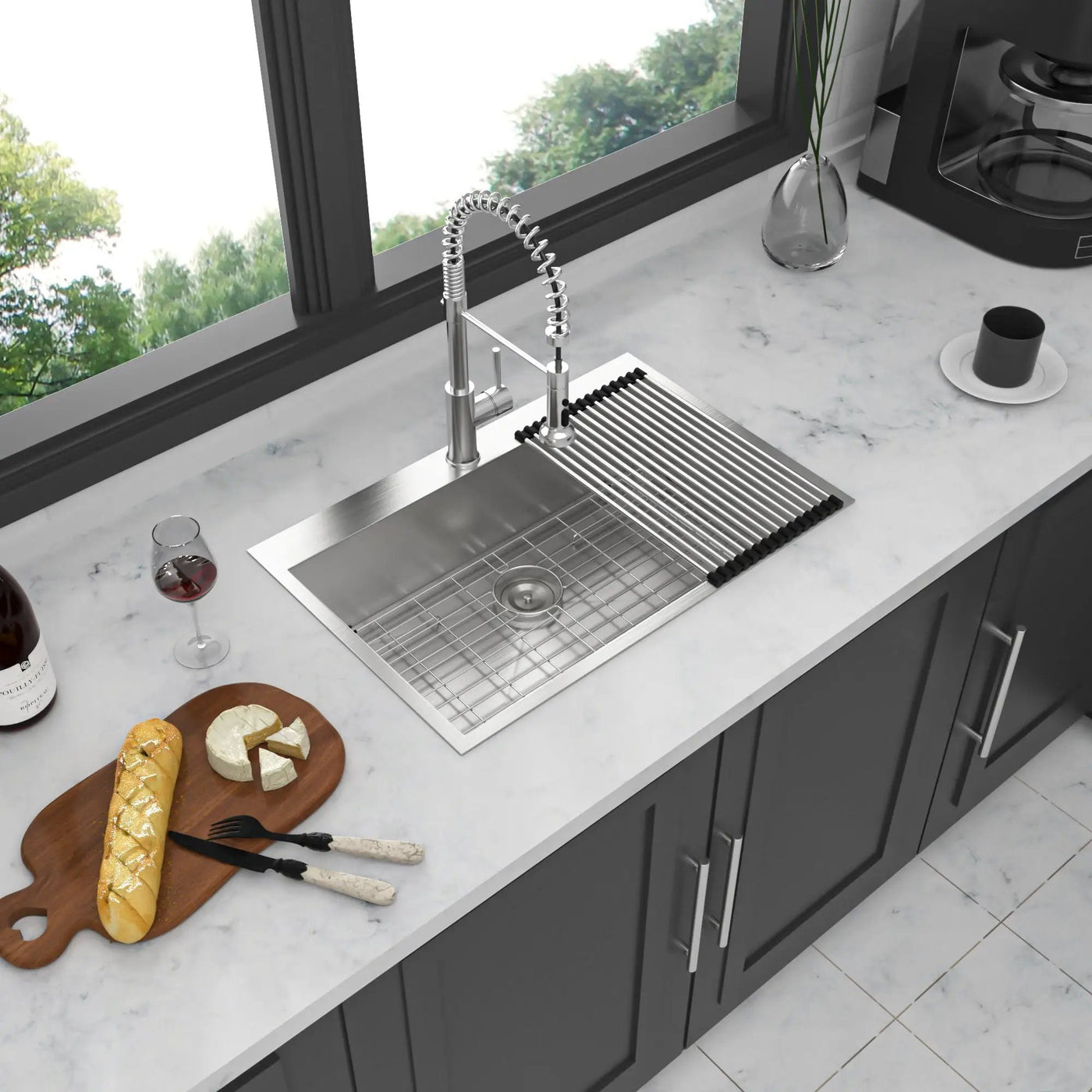 Stainless Steel Drop In Kitchen Sink, Topmount by HouseOfZazla