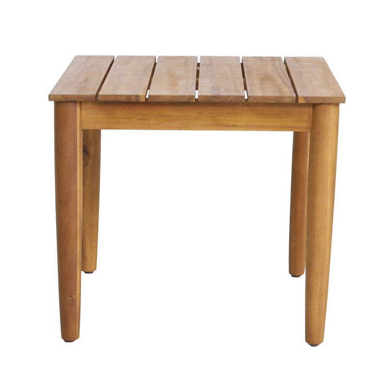 Gavin Side Table with Rustic Slat Top - Acacia Wood, photo 6 of 9