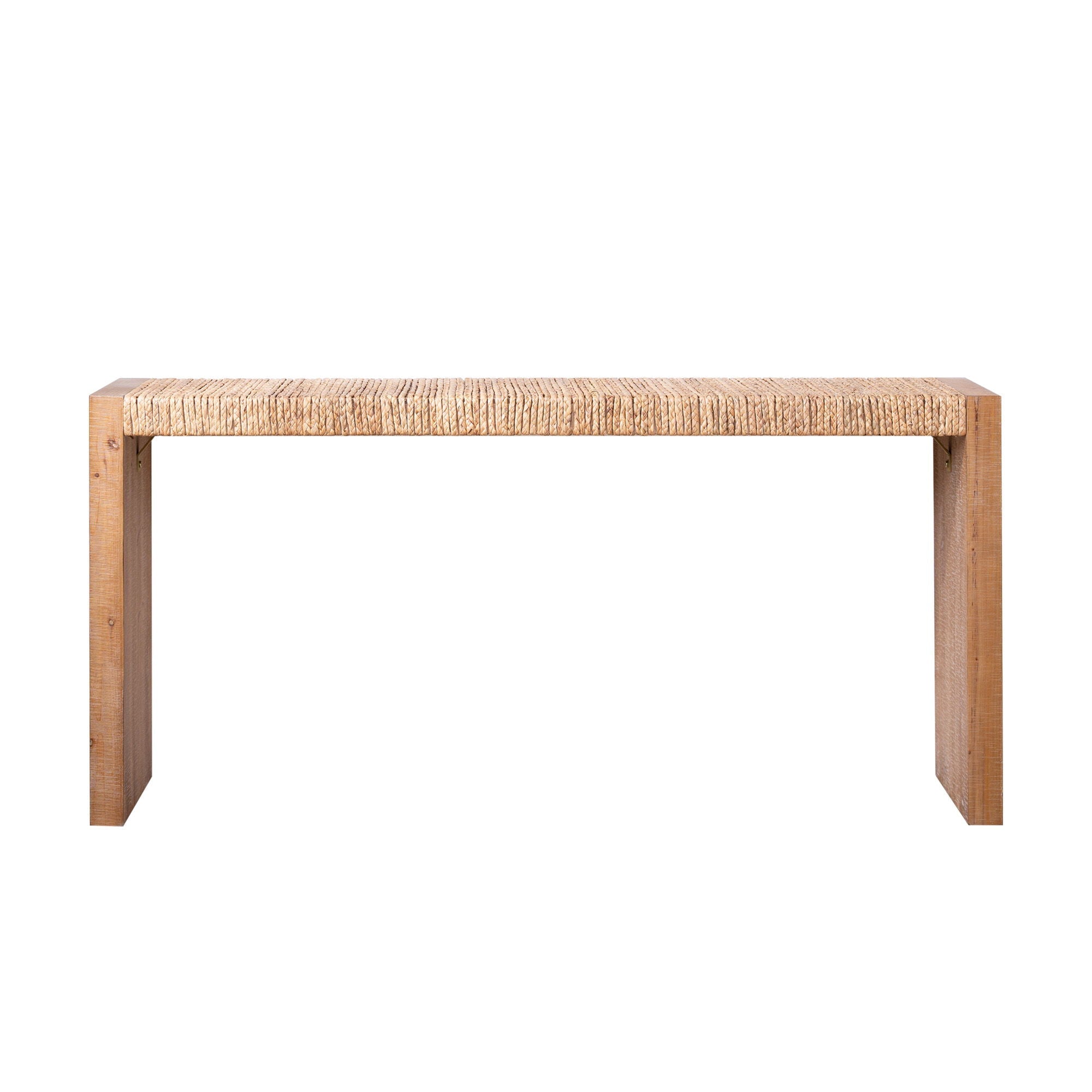 Console Table, Handwoven Top - Antique Natural / Natural by HouseOfZazla