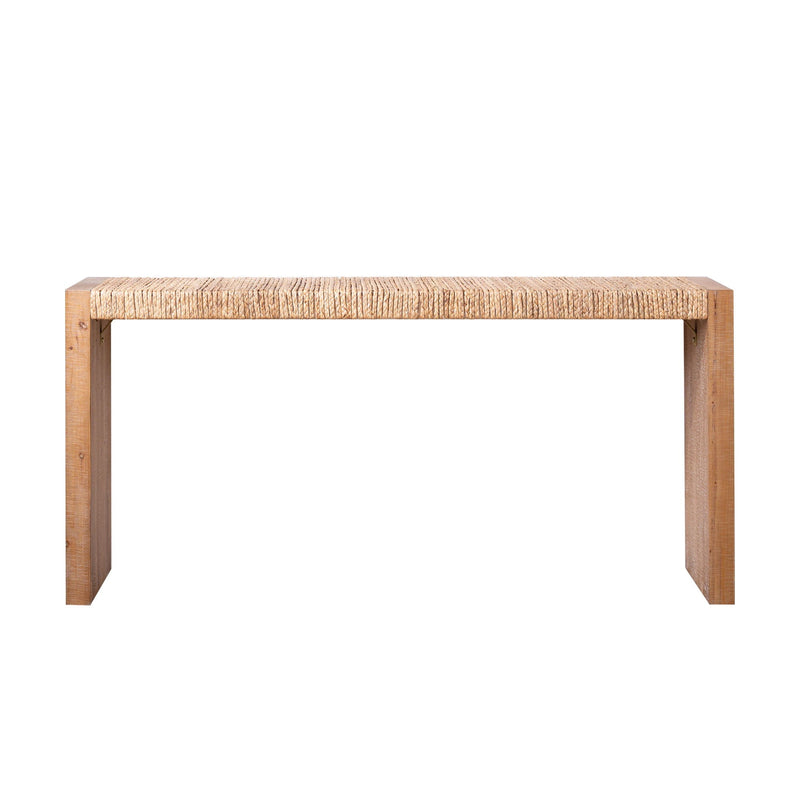 Console Table, Handwoven Top - Antique Natural / Natural by HouseOfZazla