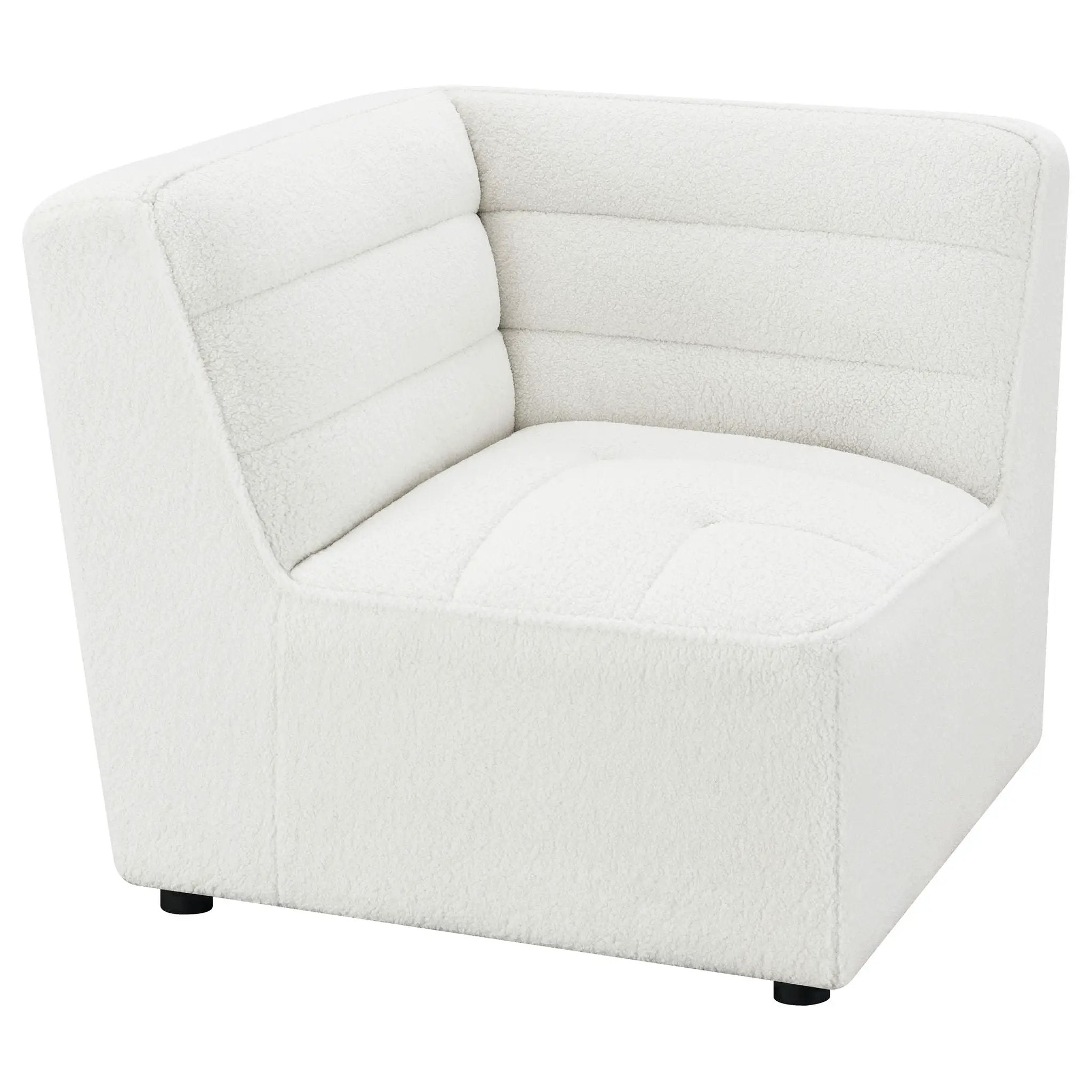 Nevve - 6 Piece Upholstered Tufted Sectional - Ivory by HouseOfZazla