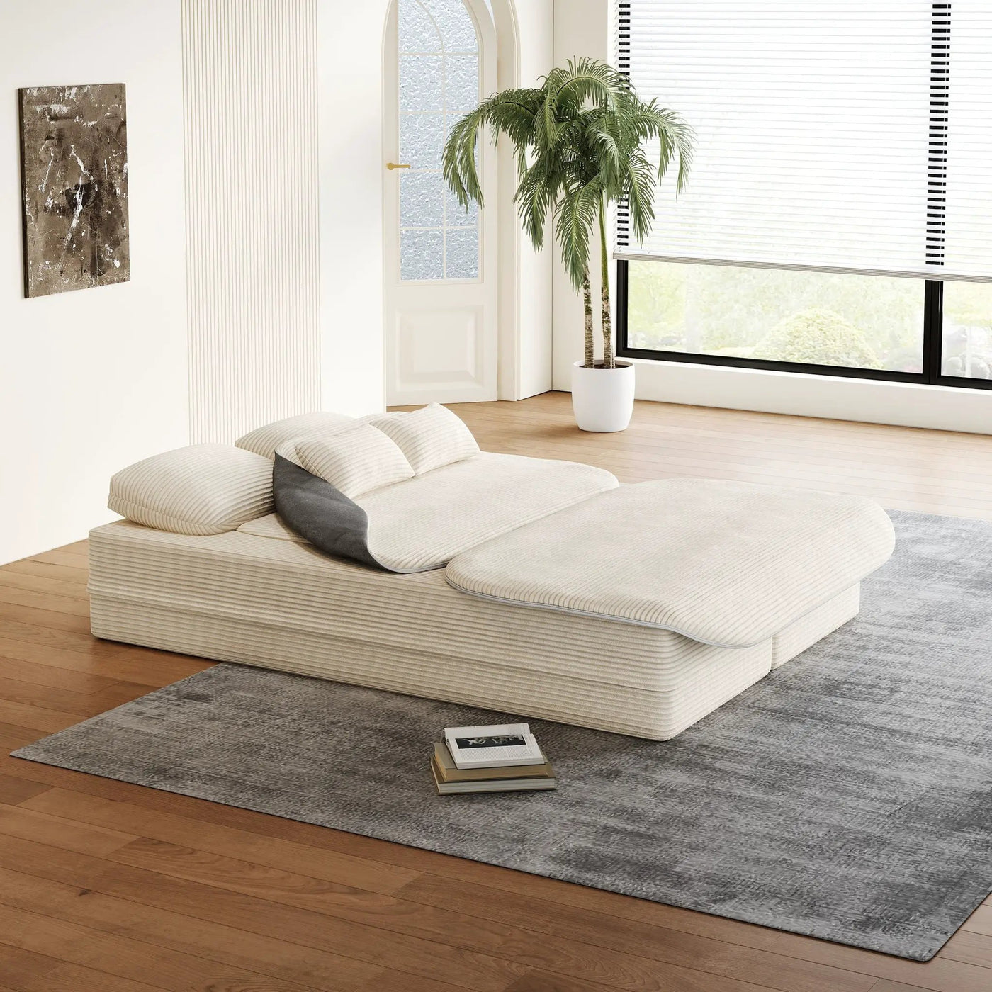 2 In 1 Foldable Sofa Bed With Multi Functional Blanket by HouseOfZazla