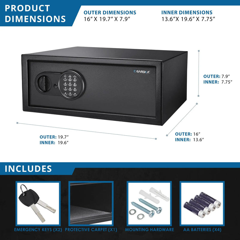 1 2 Cu Ft Digital Keypad Security Safe - Black by HouseOfZazla