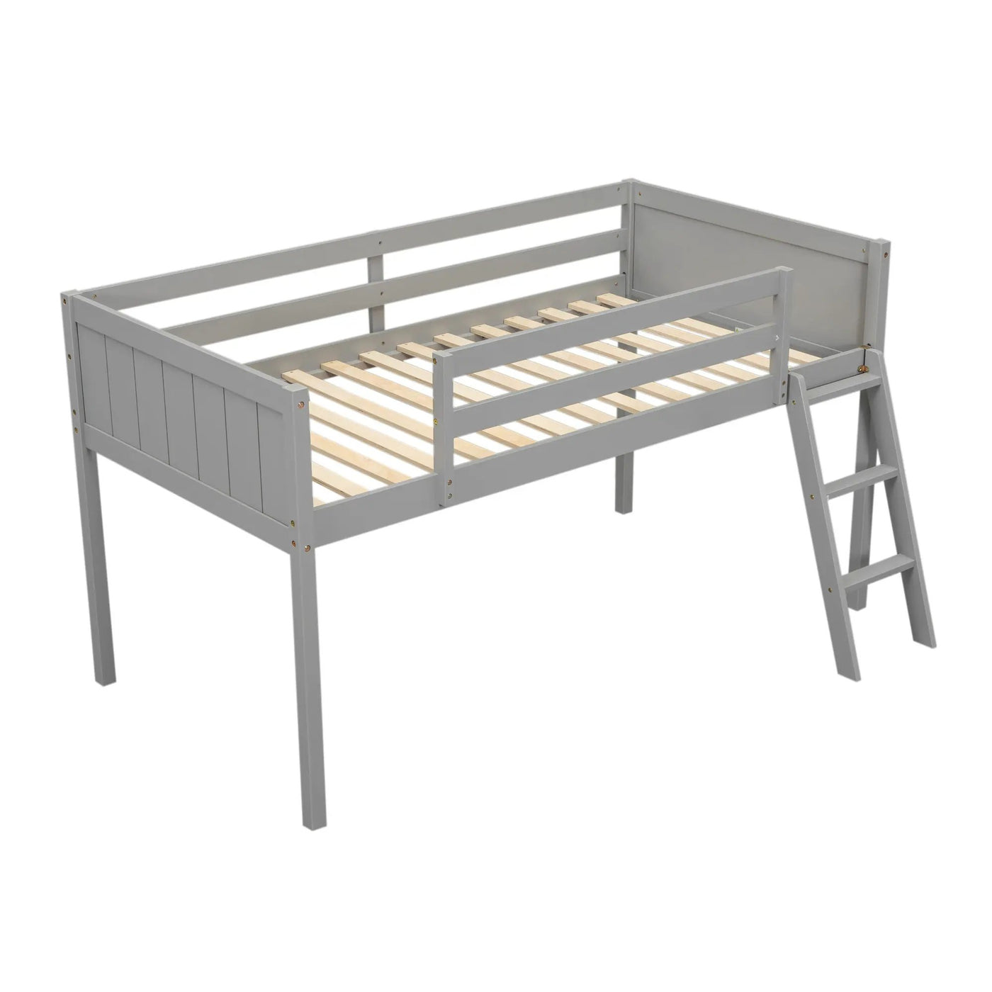 Low Loft Bed With Adjustable Ladder by HouseOfZazla