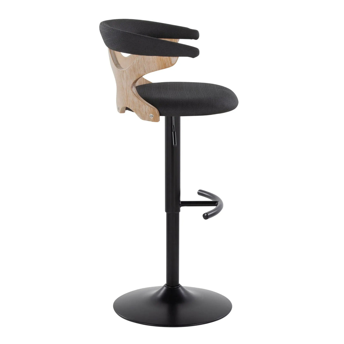 Gardenia - Contemporary Adjustable Barstool & Swivel With Rounded T Footrest (Set of 2) by HouseOfZazla