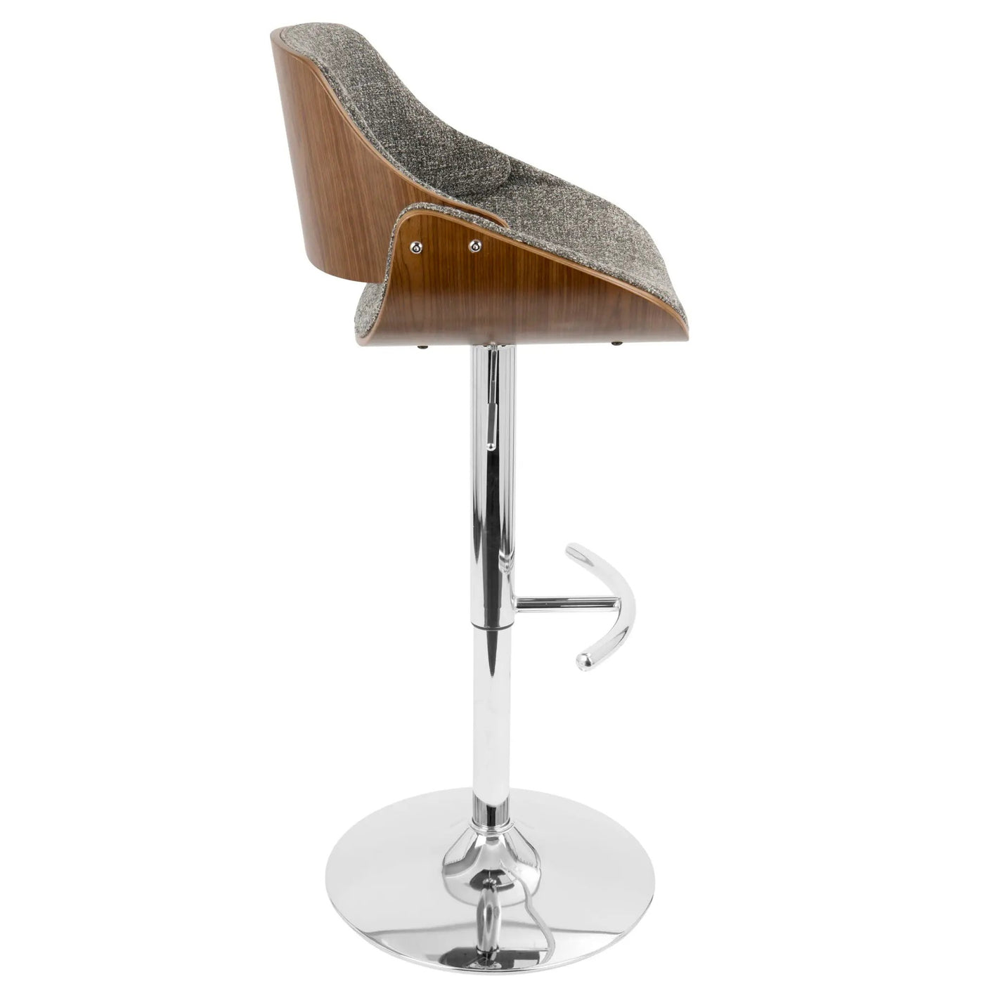 Fabrizzi - Mid Century Modern Adjustable Barstool With Swivel (Set of 2) by HouseOfZazla