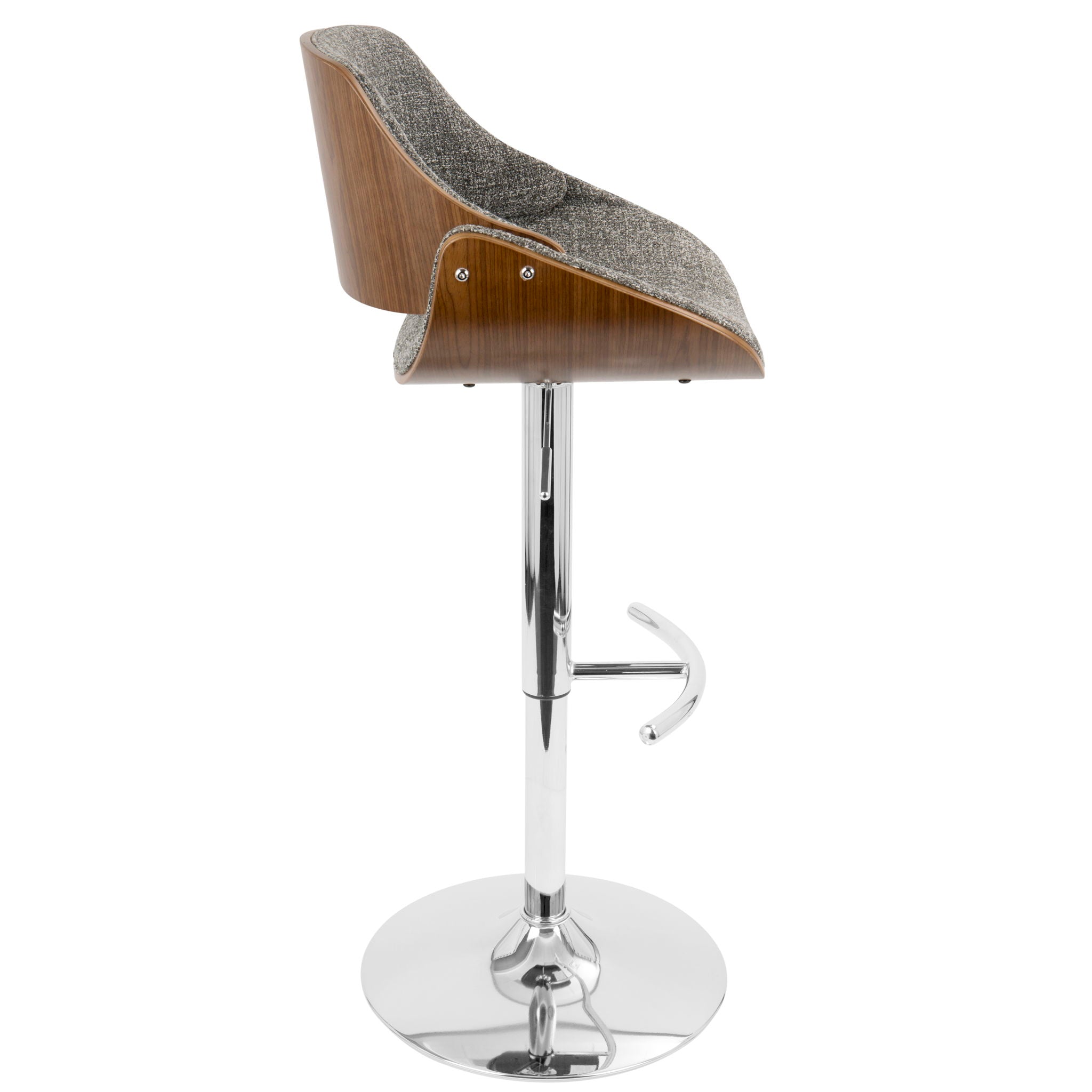 Fabrizzi - Mid Century Modern Adjustable Barstool With Swivel (Set of 2) by Unique Piece Furniture