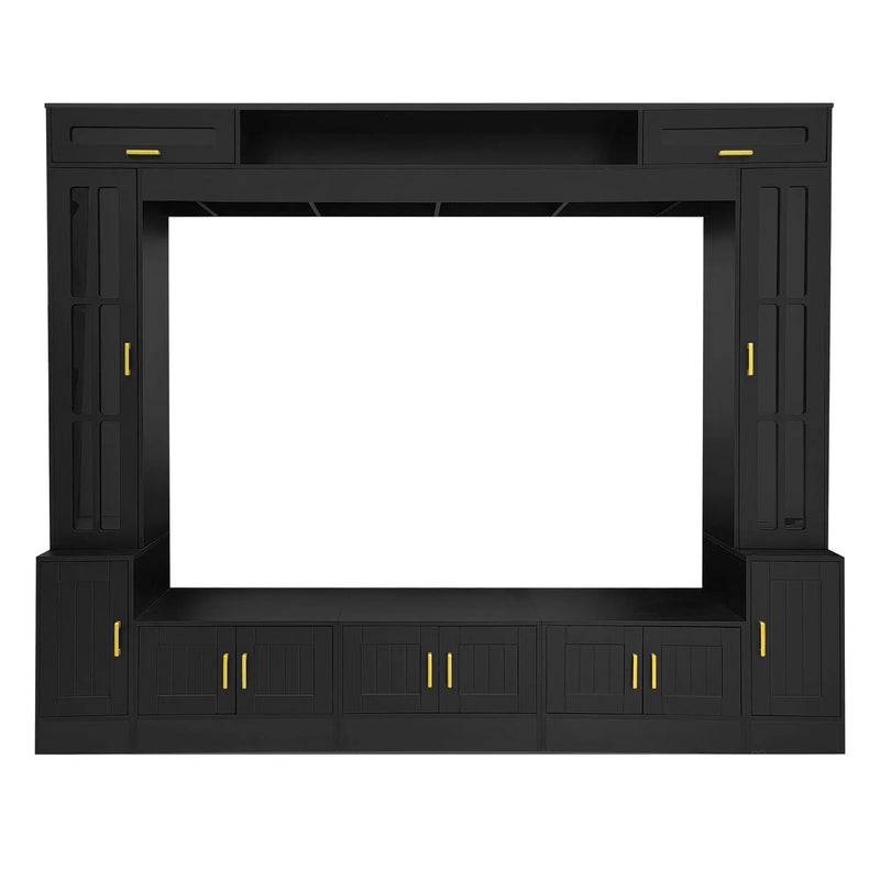 Wall Unit Entertainment Center With Bookshelves For TVs Up to 80" by HouseOfZazla