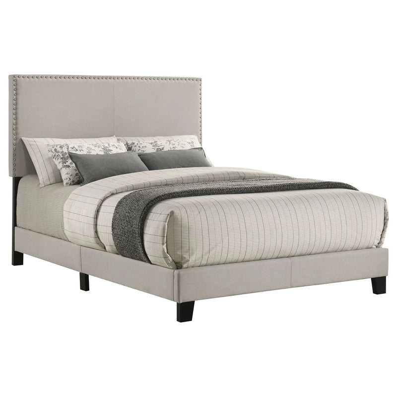 Boyd Upholstered Full Panel Bed Ivory by Unique Piece Furniture