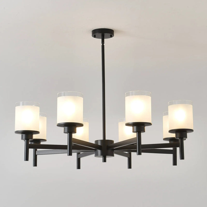 8-Light Frosted Glass Farmhouse Chandelier by HouseOfZazla