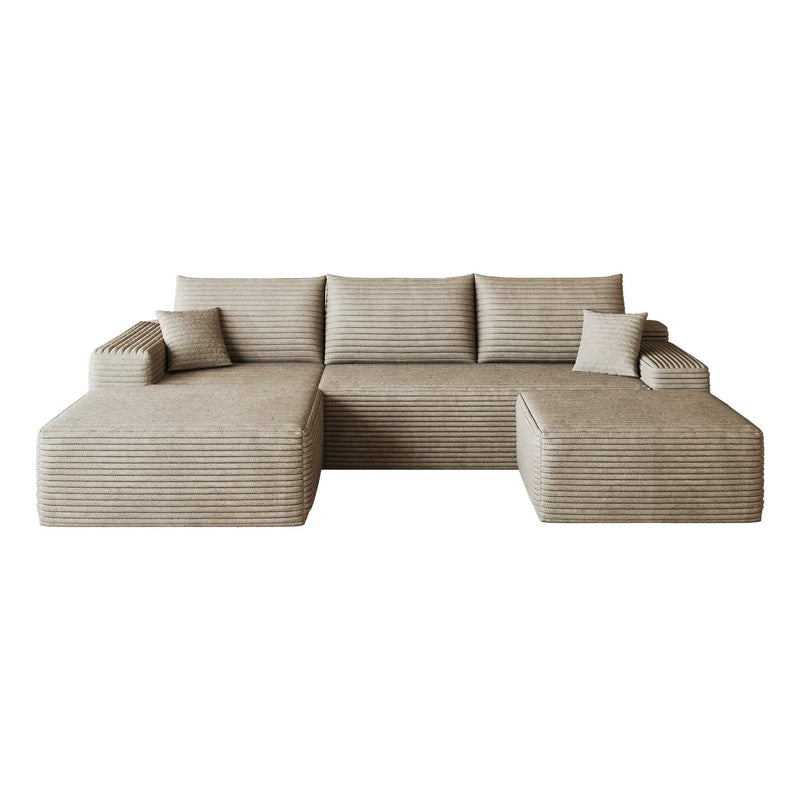107" Cloud Sectional Sofa with Ottoman by HouseOfZazla