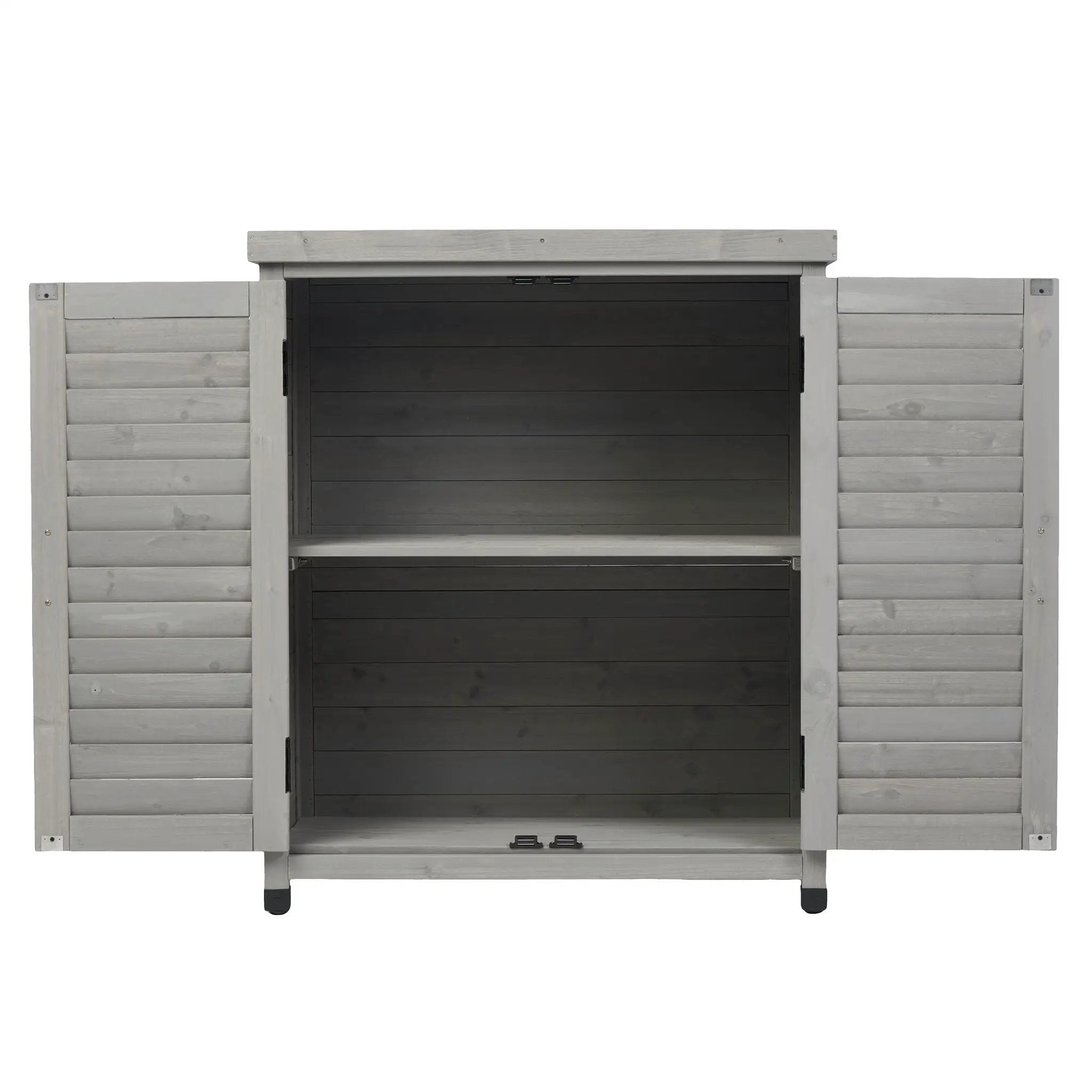 Potting Bench With Storage Cabinet And Metal Table Top For Outdoor by HouseOfZazla