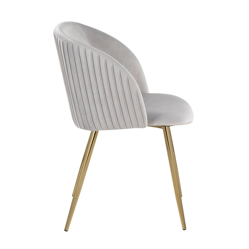 Fran - Pleated Waves Contemporary Chair (Set of 2) by HouseOfZazla