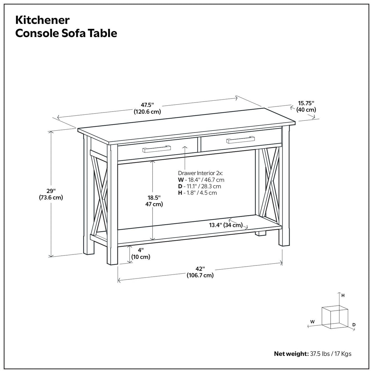 Handcrafted Console Table with Drawer Storage - Multiple Colors, photo 21 of 40