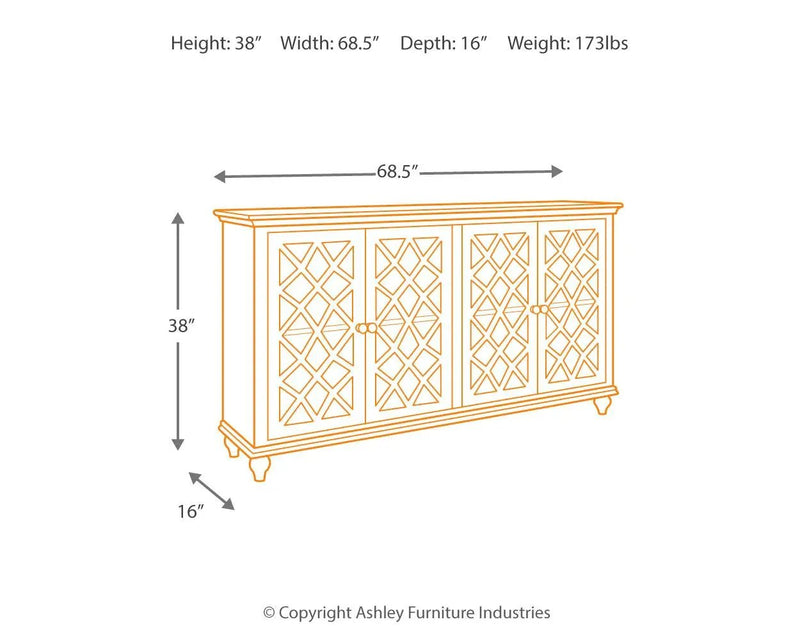 Mirimyn - Accent Cabinet - Vintage Finish - Antique Teal by Unique Piece Furniture