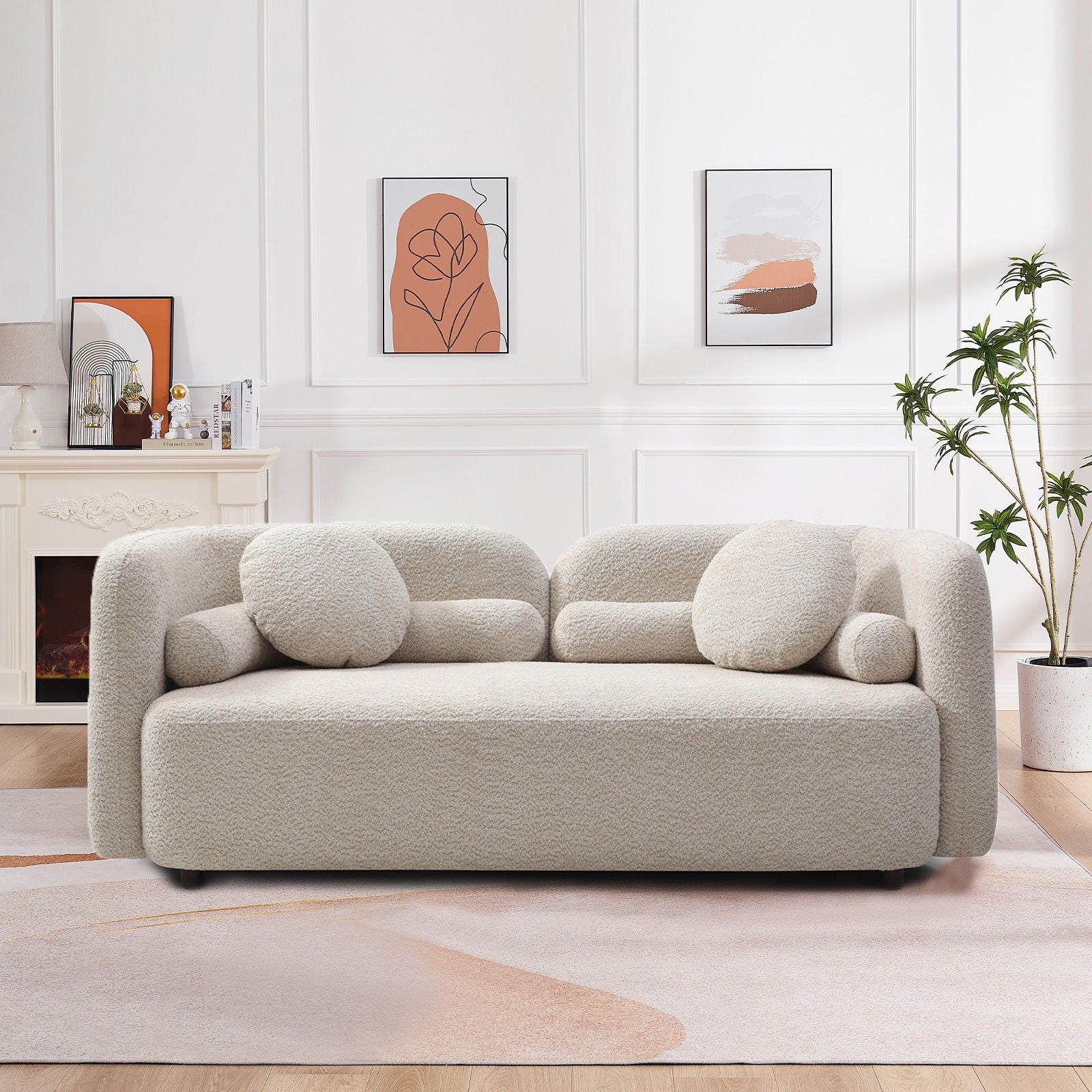 2 Seater Sofa Couch For Living Room - Light Beige by HouseOfZazla