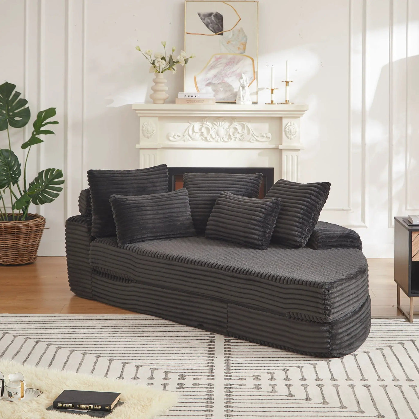Semi Circular 2 In 1 Sofa Bed With Neck Pillow by HouseOfZazla