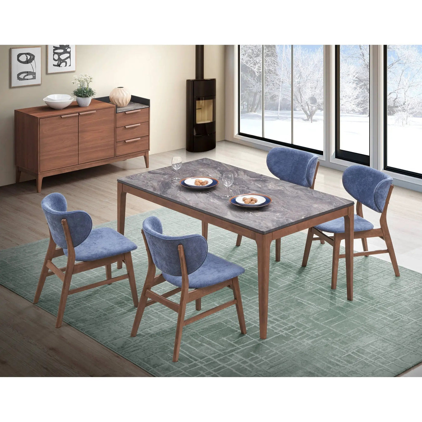 Bevis - 5 Piece Dining Set by HouseOfZazla