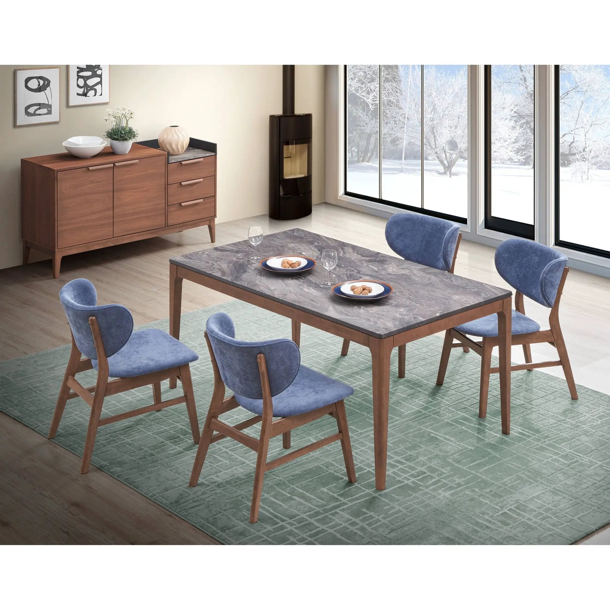 Bevis - 5 Piece Dining Set by HouseOfZazla