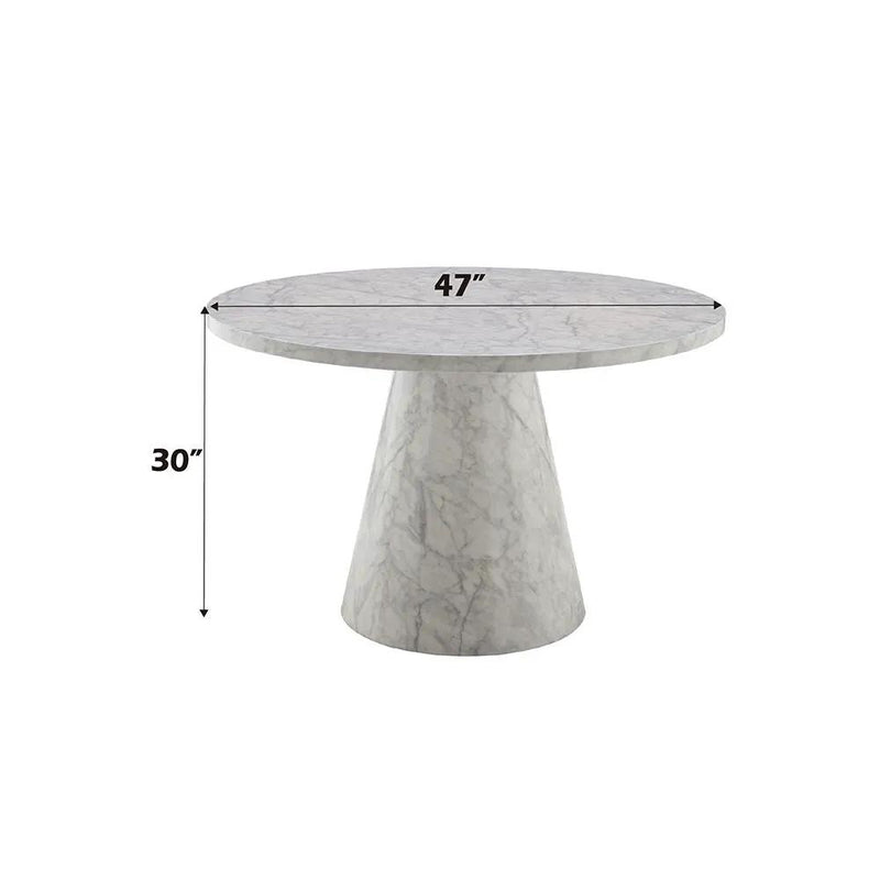 Kacey - Round Dining Table - Engineered Stone by Unique Piece Furniture