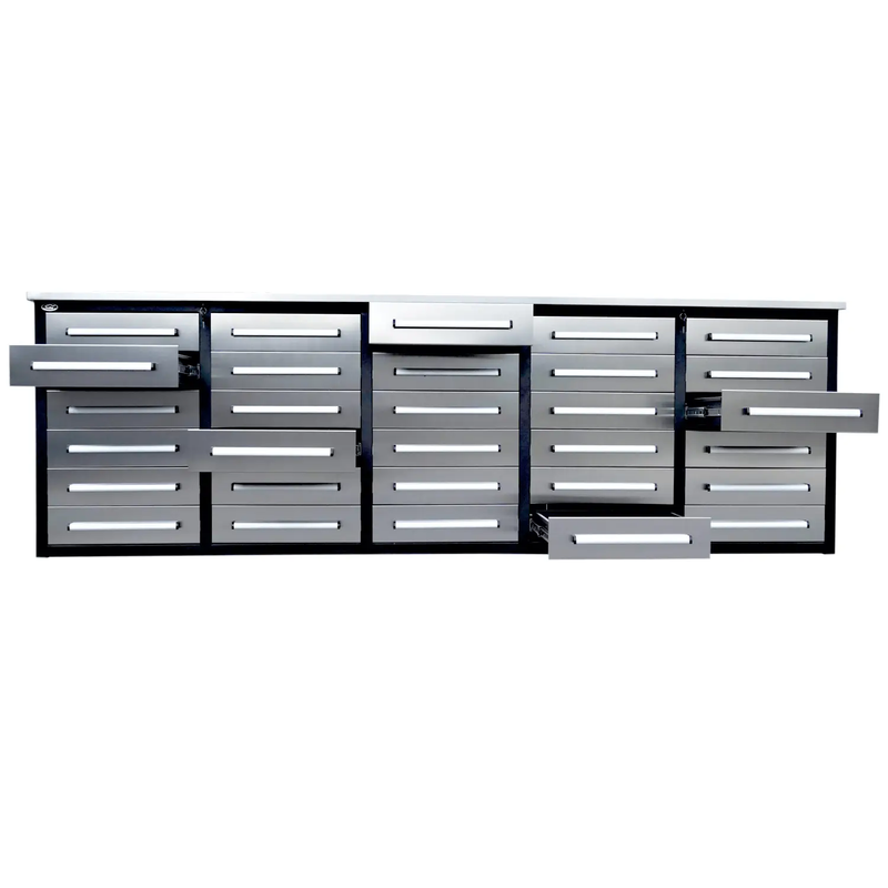 10ft Workbench Storage Cabinet with 30 Drawers by Chery Industrial