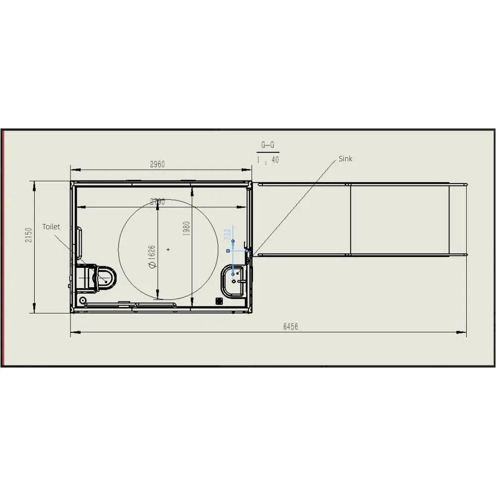 10ft Handicap-Accessible Portable Toilet by Chery Industrial